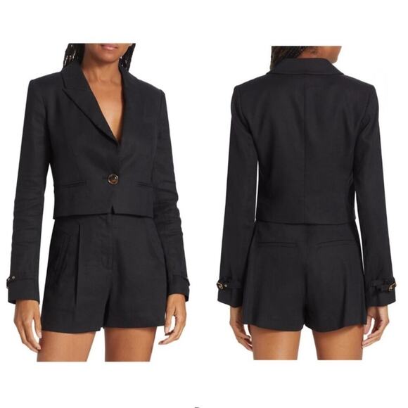 Veronica Beard Girard Set Cropped Jacket and Goodwin Pleated Shorts - Picture 1 of 16